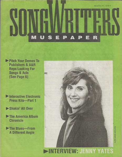 Songwriters Musepaper - Volume 9 Issue 3 - March 1994 - Interview: Jenny Yates
