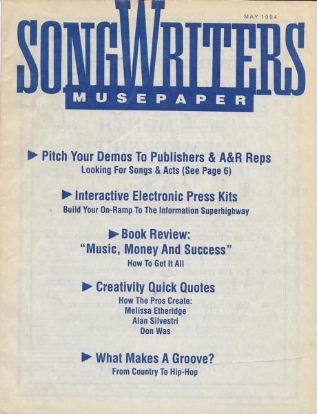 Songwriters Musepaper - Volume 9 Issue 5 - May 1994